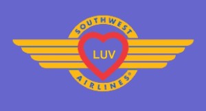 Southwest Airlines logo with LUV